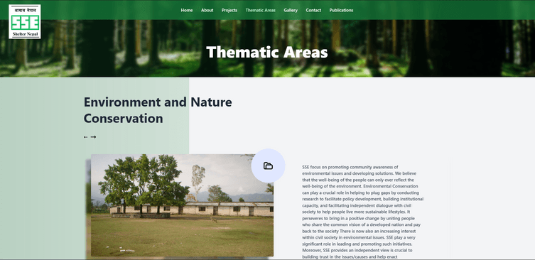 School of Shelter and Environment thematic areas page