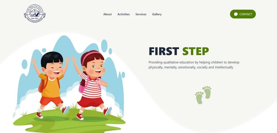 First Step Pre School homepage